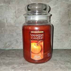 Yankee Candle SPICED PUMPKIN Single Wick 22oz Classic Large Jar Candle. NEW!